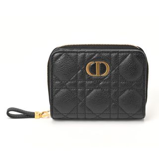 Dior - ディオール / DIOR　カロ スクレット ウォレット / 二つ折り財布　S5032UWHC　カナージュ カーフスキン　ブラック　【中古】 商品番号 S-155559