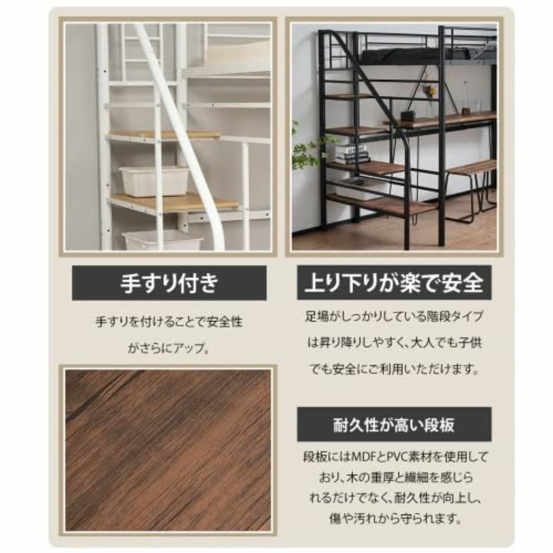 【色:ホワイト_スタイル:SDセミダブル】オーエスジェイ(OSJ)シングルベッド インテリア/住まい/日用品のベッド/マットレス(その他)の商品写真