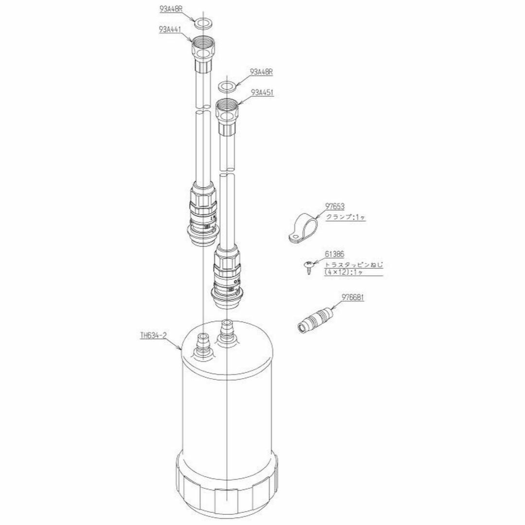 パターン名:単品TOTO 浄水器 TK302B2 インテリア/住まい/日用品のキッチン/食器(浄水機)の商品写真