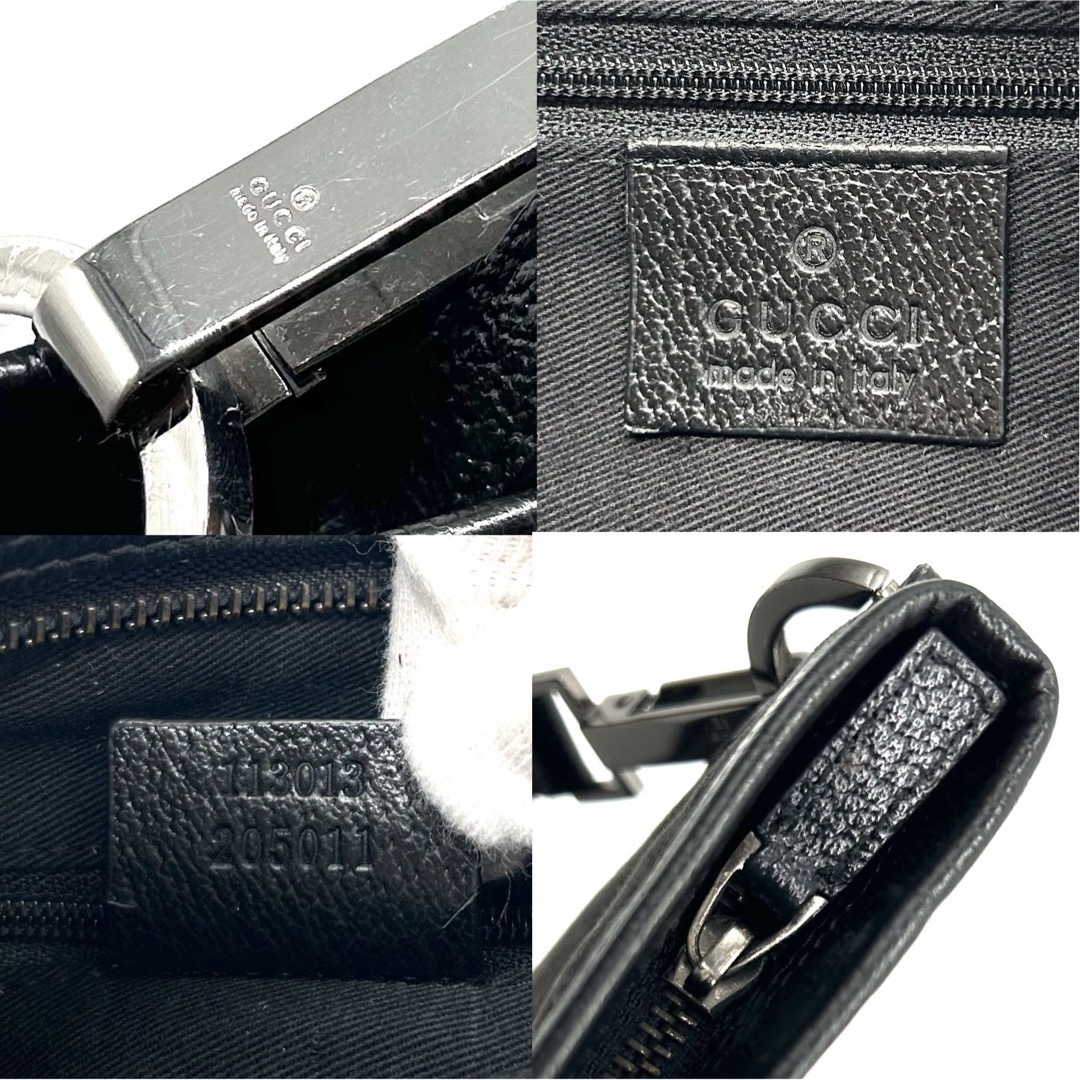 Gucci(グッチ)のGUCCI グッチ　GGキャンバス　ショルダーバッグ　113013 ブラック レディースのバッグ(ショルダーバッグ)の商品写真