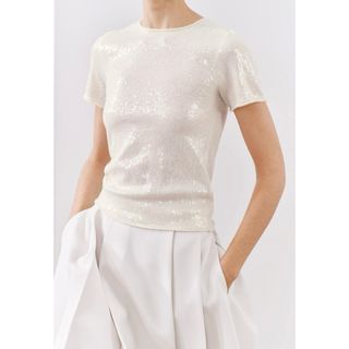 ザラ(ZARA)の2024ss ZARA スパンコール付きニットセーター M used(ニット/セーター)