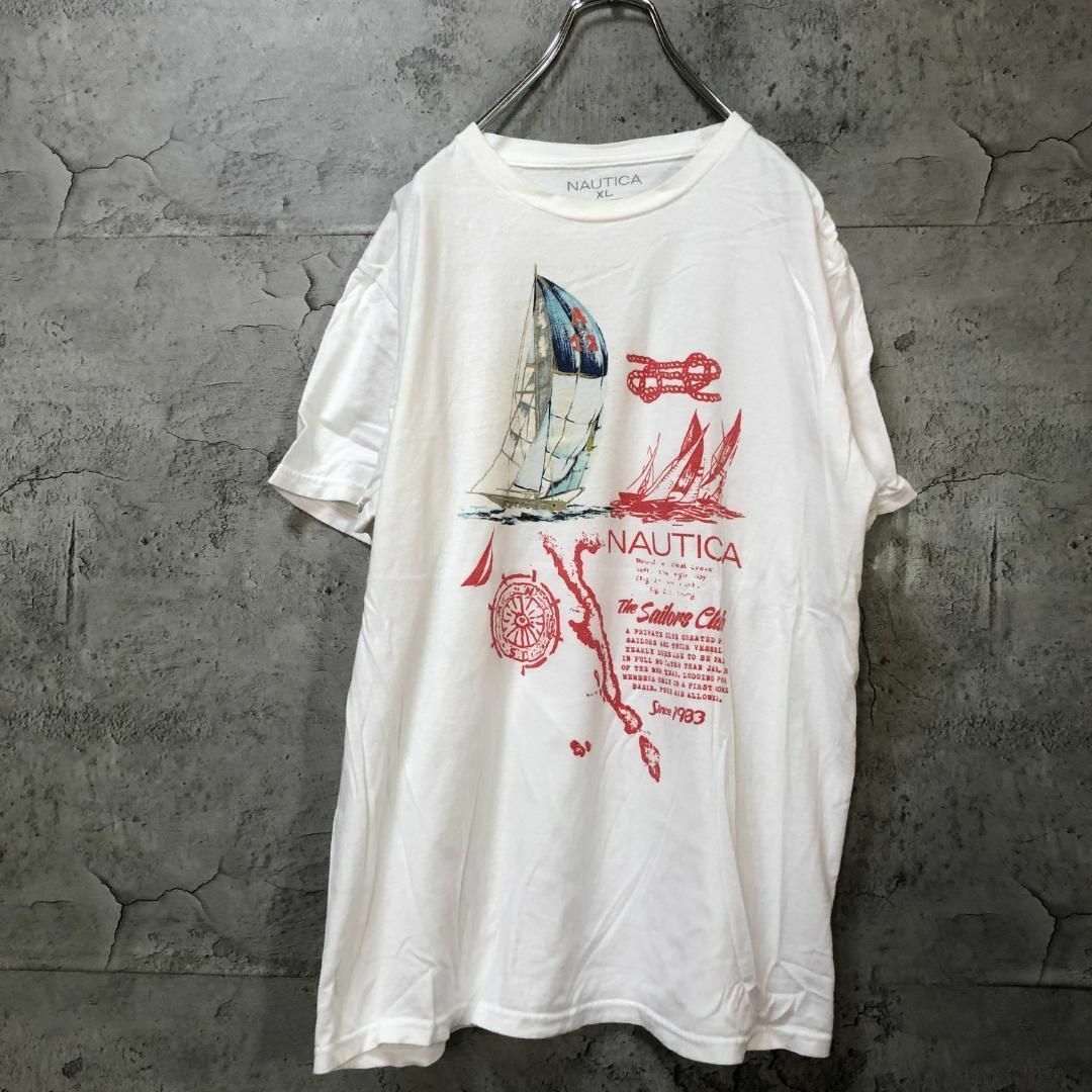 【激レア】NAUTICA 帆船 オールド プリント デザイン Tシャツ メンズのトップス(Tシャツ/カットソー(半袖/袖なし))の商品写真