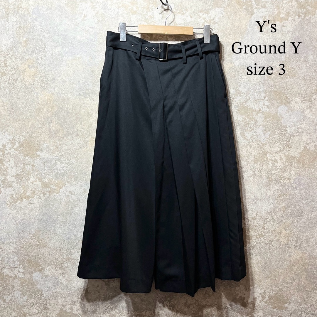 Y's(ワイズ)のY's Ground Y ワイズ グラウンドワイ プリーツ 袴パンツ レディースのパンツ(その他)の商品写真