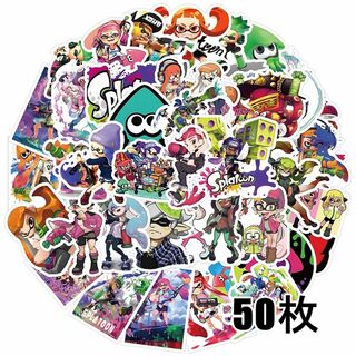 ゲーム　スプラトゥーン　防水ステッカーシール　50枚(キャラクターグッズ)