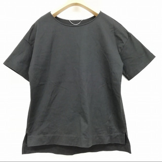 ロートレアモン(LAUTREAMONT)のカットソー コットン 半袖 38 ブラック(Tシャツ(半袖/袖なし))