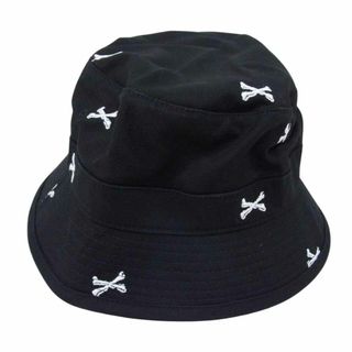 W)taps - WTAPS ダブルタップス 帽子 22SS BUCKET 02 HAT クロスボーン 刺繍 バケット ハット ブラック系 X03【美品】【中古】