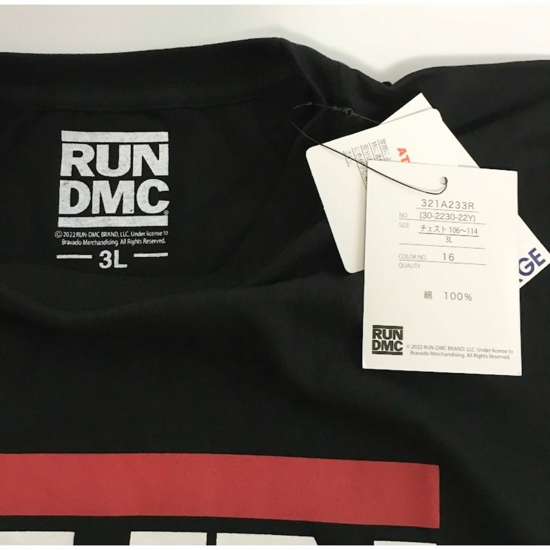 r594 3L【新品】 Run-D.M.C.ロックバンド　ビッグTシャツ　黒 メンズのトップス(Tシャツ/カットソー(半袖/袖なし))の商品写真