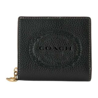 コーチ(COACH)の新品 コーチ COACH 2つ折り財布 スナップ ウォレット ブラック(財布)