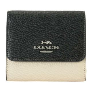 コーチ(COACH)の新品 コーチ COACH 2つ折り財布 SMALL TRIFOLD WALLET チョークブラックマルチ(財布)