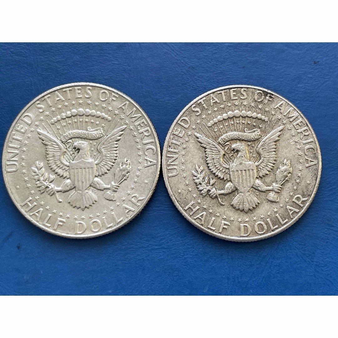 1968年/1969年アメリカケネハーフダラー銀貨、silver400 エンタメ/ホビーの美術品/アンティーク(貨幣)の商品写真