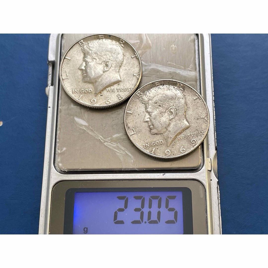 1968年/1969年アメリカケネハーフダラー銀貨、silver400 エンタメ/ホビーの美術品/アンティーク(貨幣)の商品写真