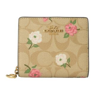 コーチ(COACH)の新品 コーチ COACH 2つ折り財布 スナップウォレット ライトカーキマルチ(財布)