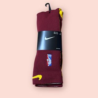 バーガンディ色Kneeソックス Nike NBA選手支給品Mサイズ(バスケットボール)