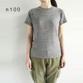 美品 n100✨ソフトジャージー ショートスリーブ Tシャツ 霜降りグレー34