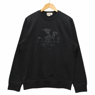 Hermes - HERMES エルメス ドラゴン レザーパッチ スウェット 黒 サイズXL 正規品 / 34196