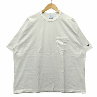MIN-NANO ミンナノ×CHAMPION ポケット付 半袖Ｔシャツ ホワイト サイズM 正規品 / B5279(Tシャツ/カットソー(半袖/袖なし))