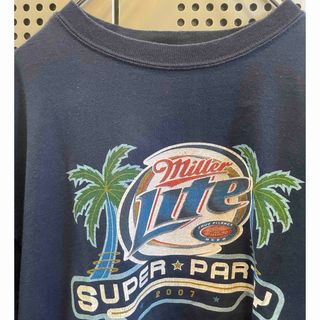 古着　ヴィンテージ　Tシャツ　ビックサイズ　miller lite 個性派(Tシャツ/カットソー(半袖/袖なし))