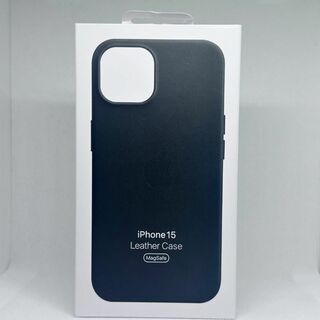 新品-純正交換品iPhone15ケースレザーケースMagSafe対応-ブラック