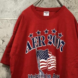 ジャージーズ(JERZEES)のAER 2007 星条旗 USA輸入 オーバーサイズ Tシャツ(Tシャツ/カットソー(半袖/袖なし))