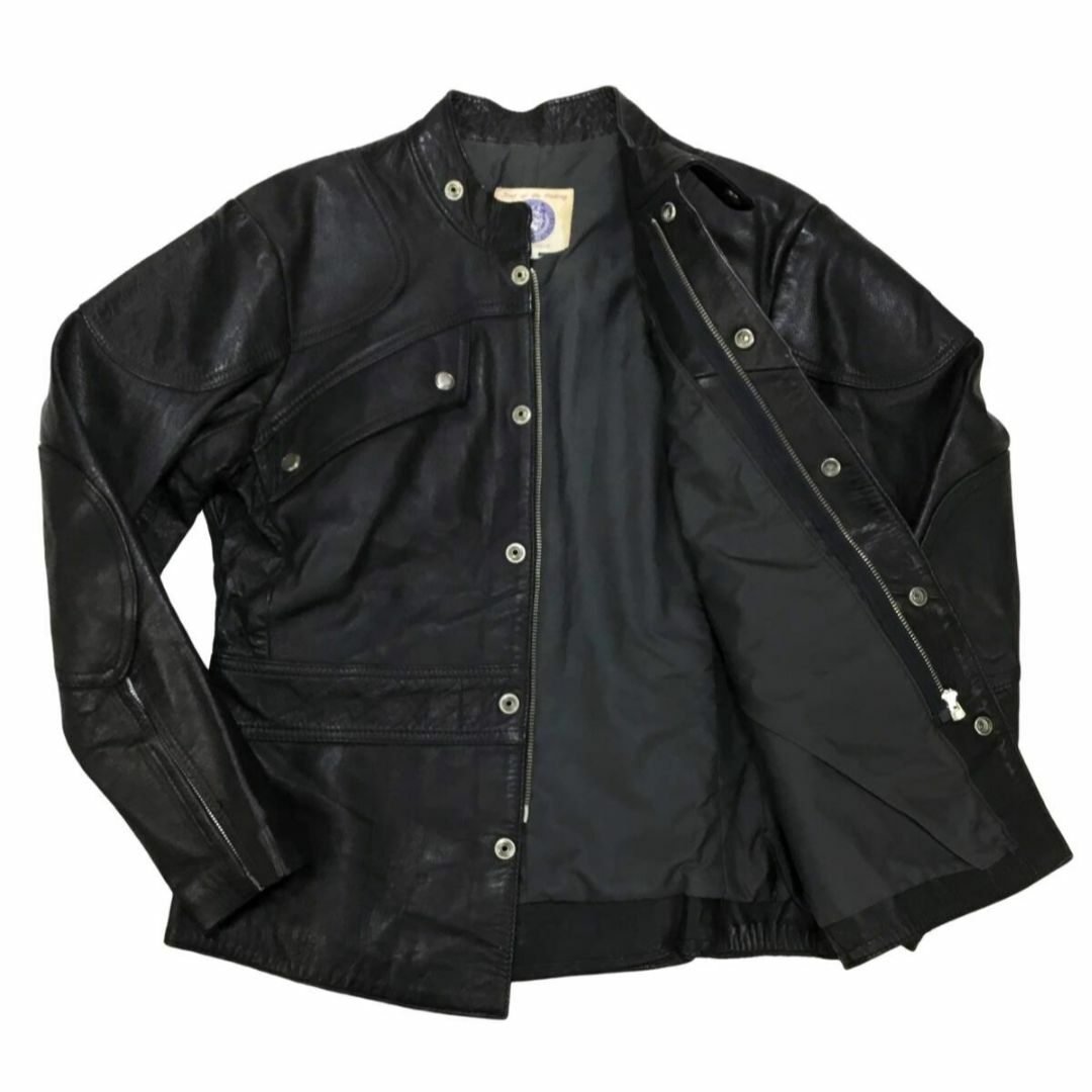 INOUE MOTOR シングルレザーライダースジャケット ブラック メンズのジャケット/アウター(ライダースジャケット)の商品写真