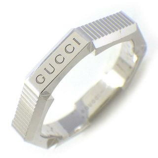 グッチ(Gucci)のグッチ GUCCI リング オクタゴナル ロゴ ストライプ K18WG 10.5号 / #11 【中古】(リング(指輪))