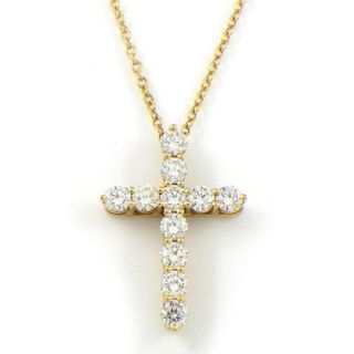 ティファニー(Tiffany & Co.)のティファニー Tiffany & Co. ネックレス スモール クロス ダイヤモンド K18YG 【中古】(ネックレス)