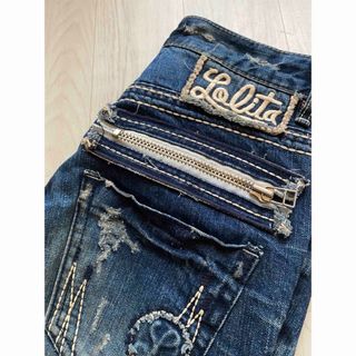 ロリータジーンズ(LOLITAJEANS)の未使用　LOLITA JEANS ロリータジーンズ　ダメージ ヴィンテージ加工(デニム/ジーンズ)