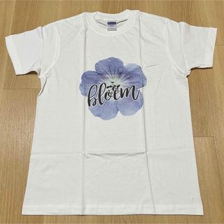 未使用　処分価格　プリント　Tシャツ　Sサイズ  お花　押し花(Tシャツ(半袖/袖なし))