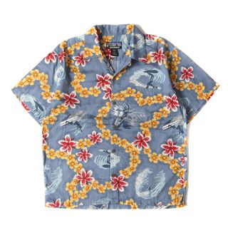 パタゴニア(patagonia)のPatagonia パタゴニア パタロハシャツ サイズ:S 00s フラワー&サーフィン柄 アロハシャツ Pataloha Shirt ブルー トップス ハワイアンシャツ カジュアル 半袖【メンズ】【中古】(シャツ)