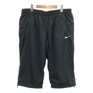 ナイキ(NIKE)のNIKE ナイキ ジャージ ショートパンツ スポーツ ワンポイント ブラック (メンズ XL) 中古 古着 Q6211(ショートパンツ)