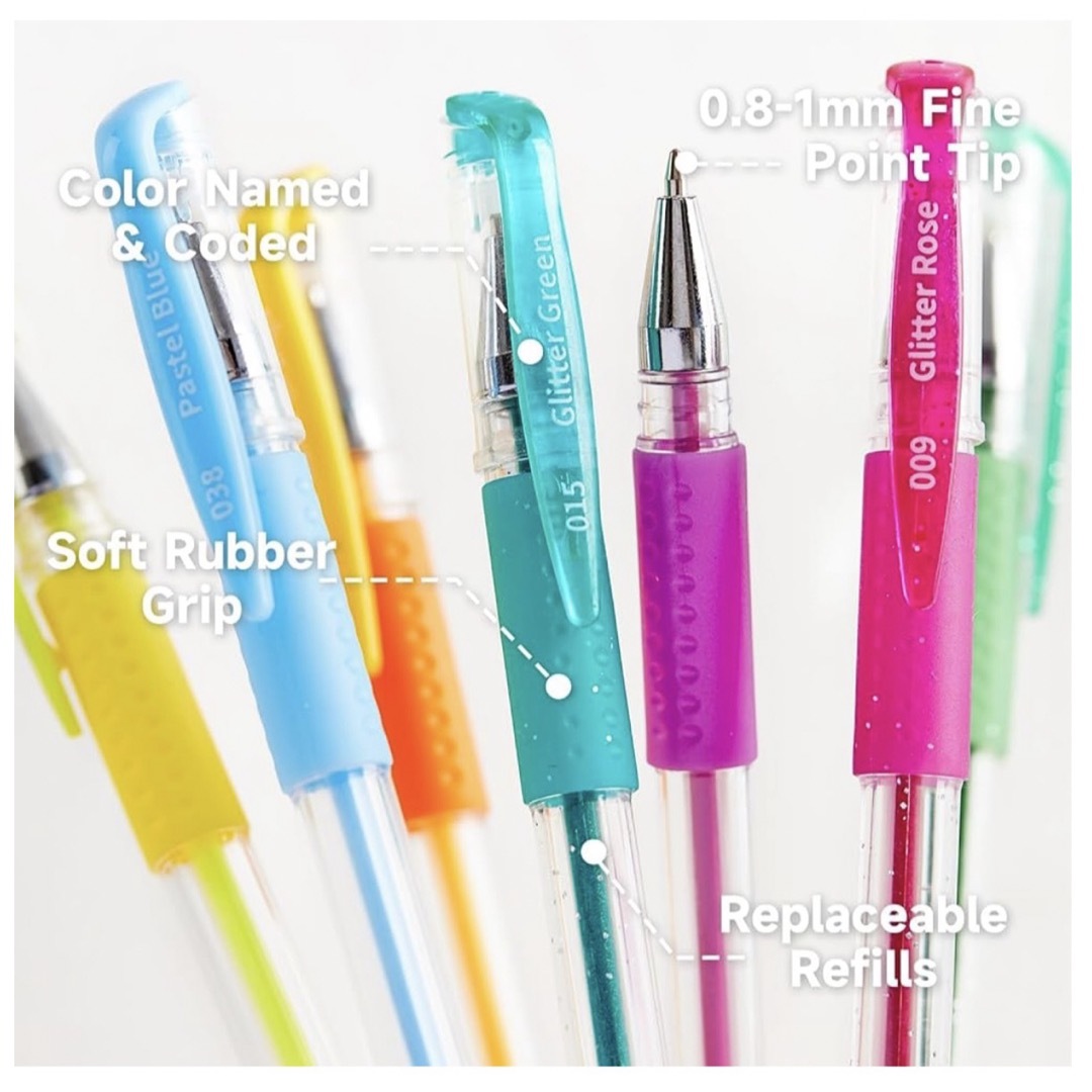 【 新品 】 ジェルカラーボールペン60色セット+60色替芯 エンタメ/ホビーのアート用品(カラーペン/コピック)の商品写真