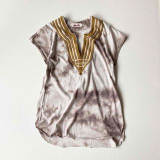 マザー(mother)のmother タイダイ染め刺繍カットソー　マザー　半袖Tシャツ(シャツ/ブラウス(半袖/袖なし))