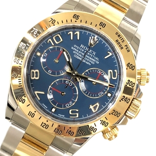 ロレックス(ROLEX)の　ロレックス ROLEX デイトナ ランダムシリアル アラビア 116523 ブルー K18YG/SS 自動巻き メンズ 腕時計(その他)