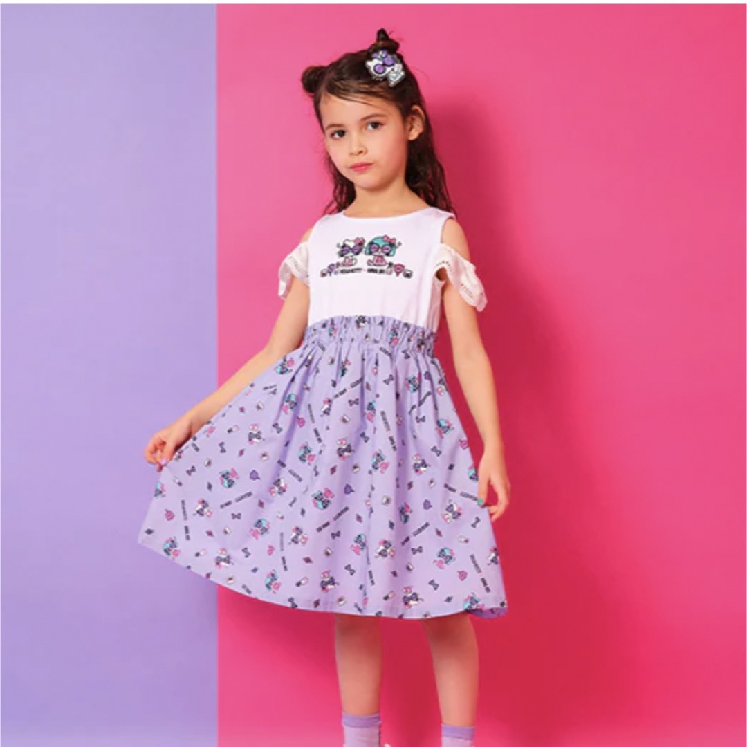 ANNA SUI mini(アナスイミニ)の新品未使用　【HELLO KITTY 50th】ドッキングワンピース　150 キッズ/ベビー/マタニティのキッズ服女の子用(90cm~)(ワンピース)の商品写真