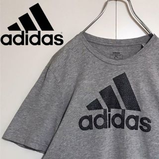 アディダス(adidas)の【ビッグサイズ】アディダス　ビッグロゴ入りTシャツ　人気定番　グレー　H800(Tシャツ/カットソー(半袖/袖なし))