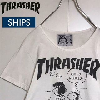 【コラボT】スラッシャー　シップス　プリントTシャツ　日本製　H786(Tシャツ/カットソー(半袖/袖なし))