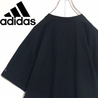 アディダス(adidas)の【ビッグサイズ】 アディダス　袖ロゴ入りTシャツ　丈長め　ブラック　A1172(Tシャツ/カットソー(半袖/袖なし))