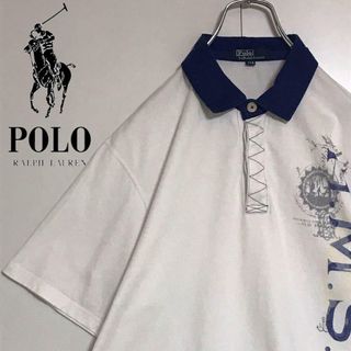 ポロラルフローレン(POLO RALPH LAUREN)の【希少デザイン】ポロバイラルフローレン　プリントポロシャツ　170  H788(その他)