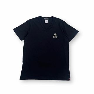 mastermind JAPAN - 美品 マスターマインド Vネック Tシャツ スカル 髑髏 スワロフスキー メンズ