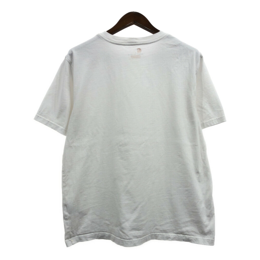 carhartt(カーハート)のCarhartt カーハート 無地 半袖Ｔシャツ ホワイト (メンズ L) 中古 古着 Q6219 メンズのトップス(Tシャツ/カットソー(半袖/袖なし))の商品写真