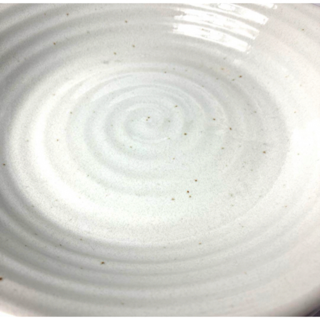 食器　中鉢　粉引釉8.0深皿 23cm 白系　和食器　サラダボール　渦模様　6枚 インテリア/住まい/日用品のキッチン/食器(食器)の商品写真