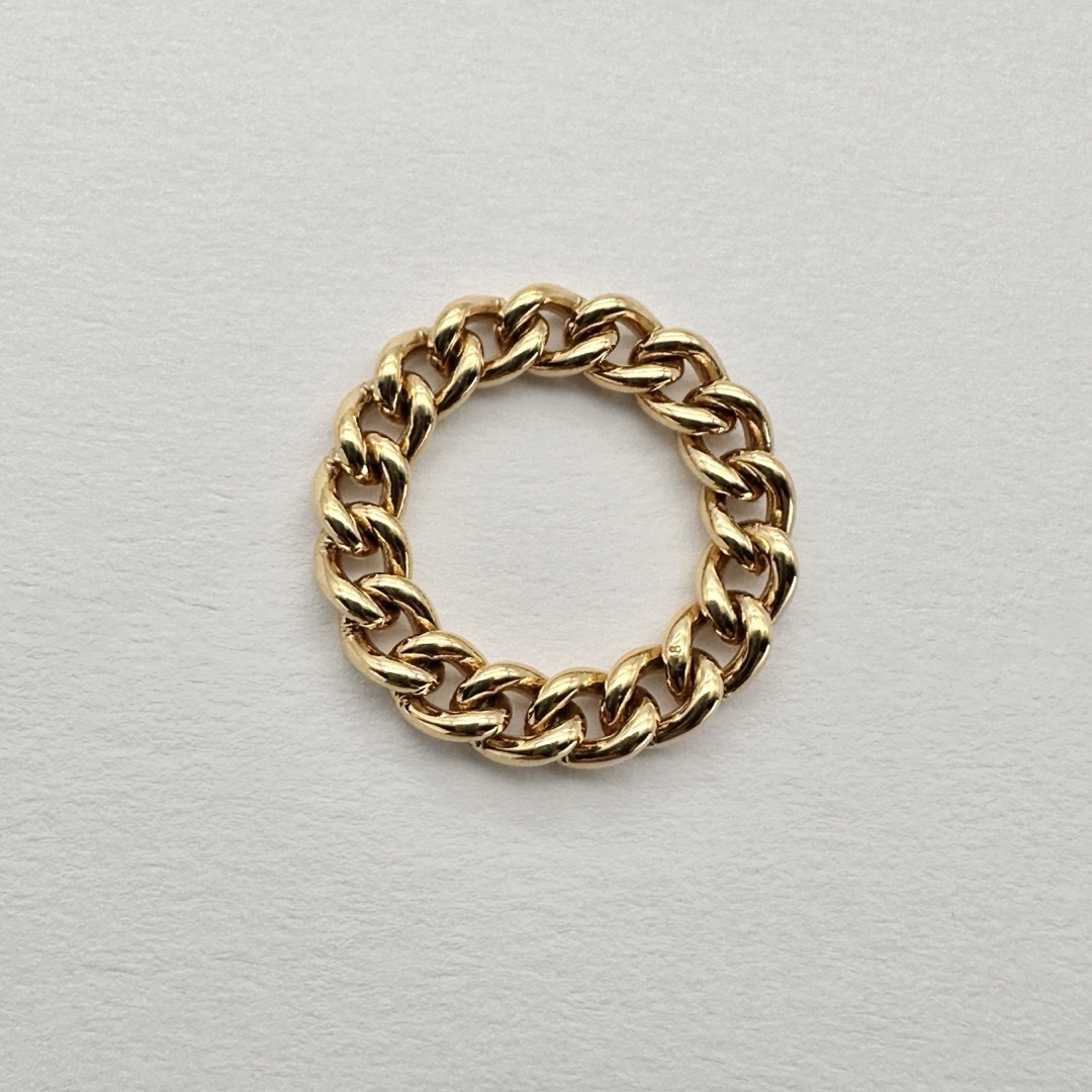 新品❗️K18YG イエローゴールド 無垢 喜平 チェーンリング 10号 メンズのアクセサリー(リング(指輪))の商品写真