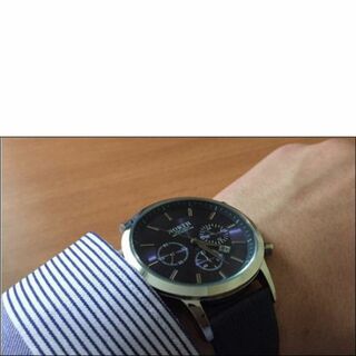 ◆◇◆ SALE ◆◇◆新品♪NORTHクロノ腕時計★日付表示ブルー(腕時計(アナログ))