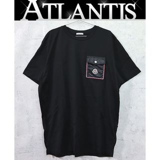 【広尾店】MONCLER モンクレール 半袖 Tシャツ ロゴ 黒 size:XL 【13858】