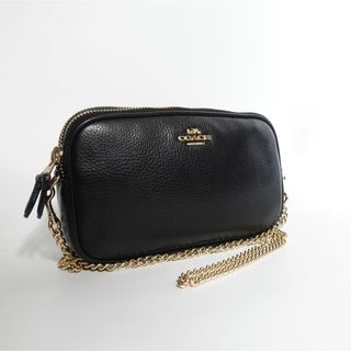 コーチ(COACH)の【超美品】コーチ　ショルダーバッグ　チェーン　ダブルファスナー　ウォレット(ショルダーバッグ)