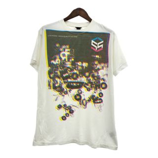 DIESEL - 00年代 DIESEL ディーゼル 55DSL 色収差 グラフィック 半袖Ｔシャツ ホワイト (メンズ L) 中古 古着 Q6221