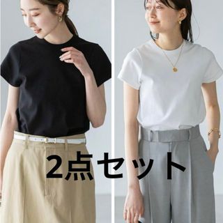 新品★2枚セット★ NOBLE  スビンコットンスムースコンパクトTシャツ 