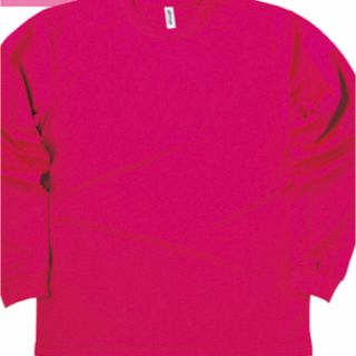 ロングTシャツ　ホットピンク(Tシャツ/カットソー(七分/長袖))