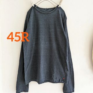 フォーティファイブアール(45R)の45R☆インディゴ染めカットソー♪長袖♪ロンＴ♪サイズ２♪インディゴ♪(Tシャツ(長袖/七分))