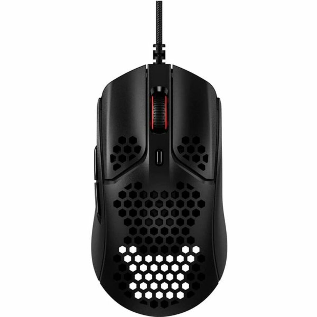 HyperX ゲーミングマウス Pulsefire Haste ゲーマー向け 有線 USB 超軽量 六角シェルデザイン 59グラム HMSH1-A-BK/G ( 4P5P9AA ) スマホ/家電/カメラのPC/タブレット(PC周辺機器)の商品写真